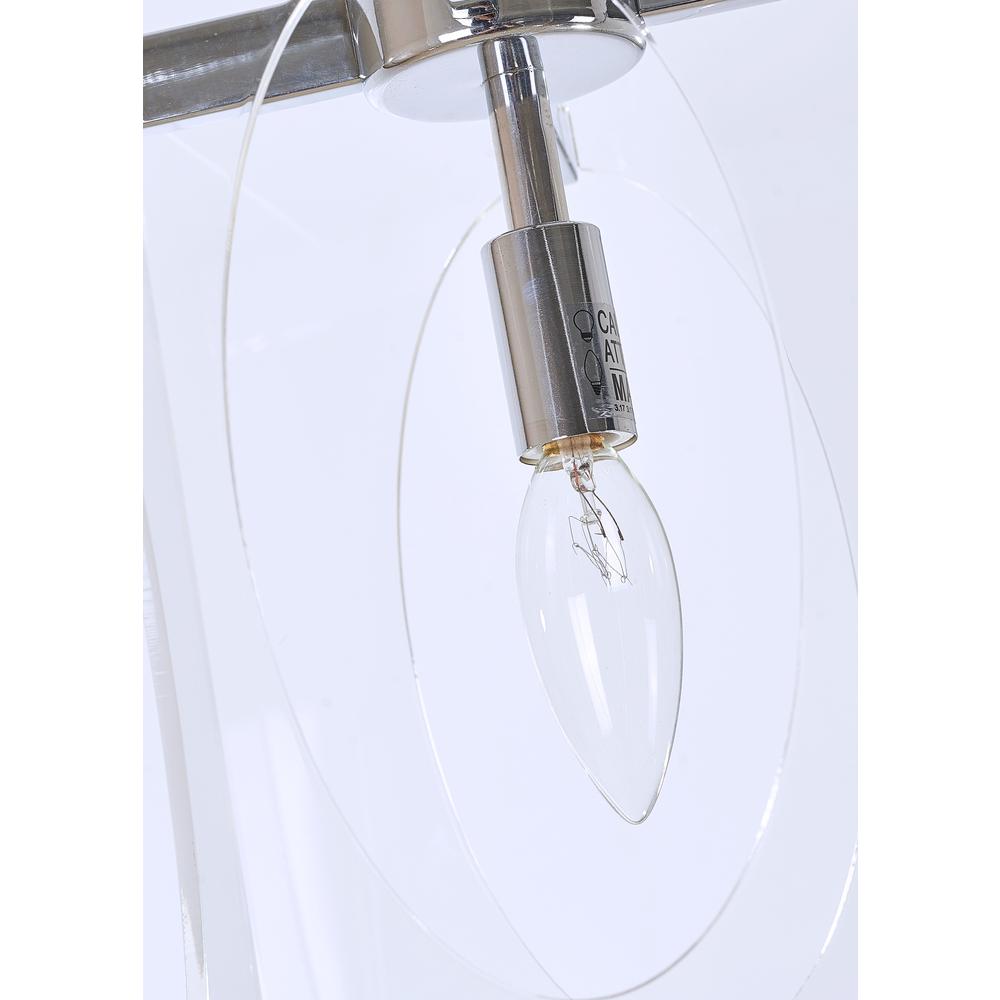 Single Pendant Lighting Chrome Metal & Acrylic. Picture 3