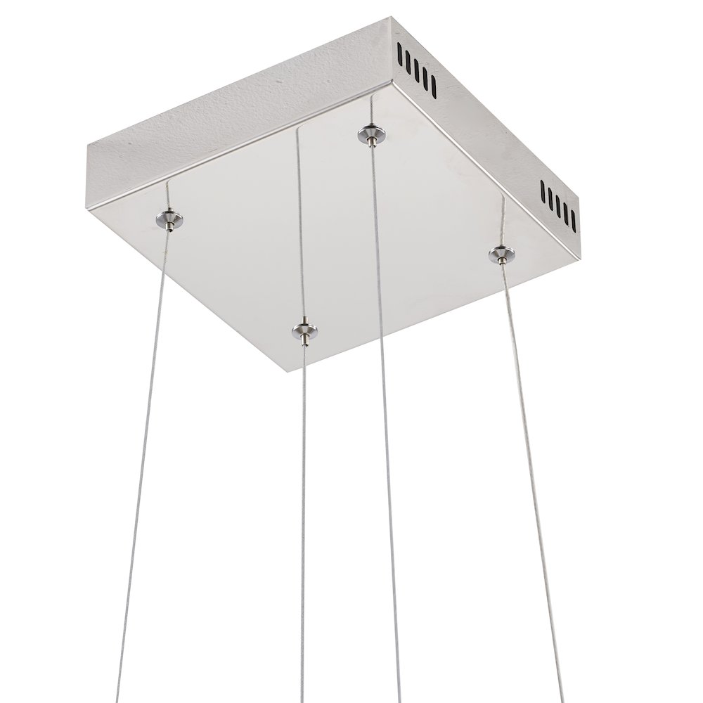 1-Light Chrome Dimmable LED Chandelier With Clear Crystals And A Diffuser. Picture 5
