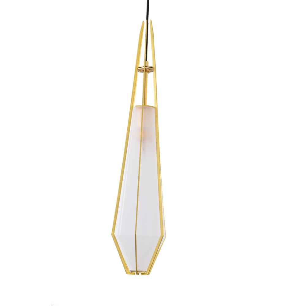 Pendant Gold Aluminum & Glass. Picture 3