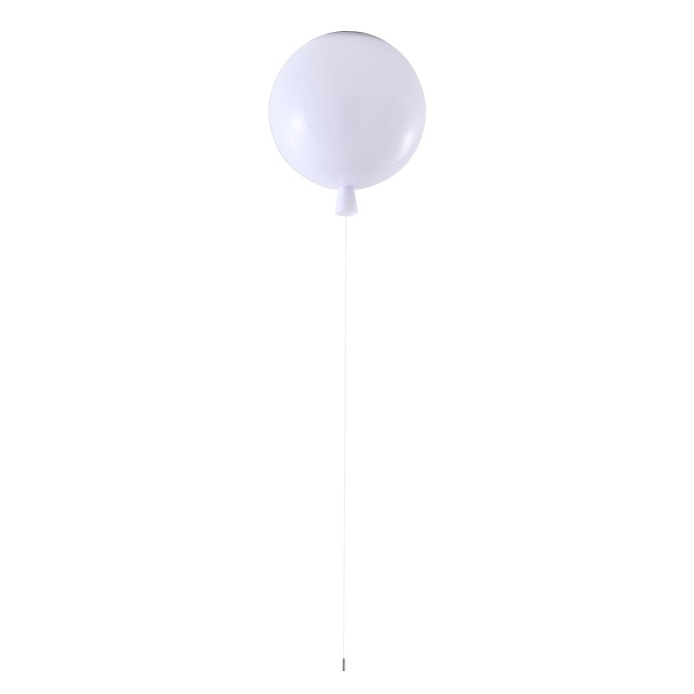 1-Light White Acrylic Semi Flush Mount Balloon Fixture. Picture 3