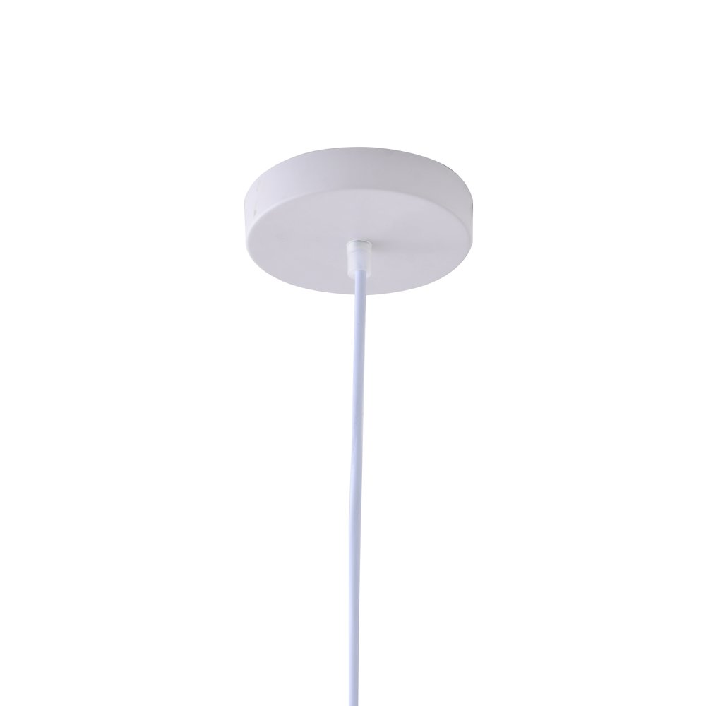 1-Light White Frosted Glass Pendant With A Leather Band. Picture 5
