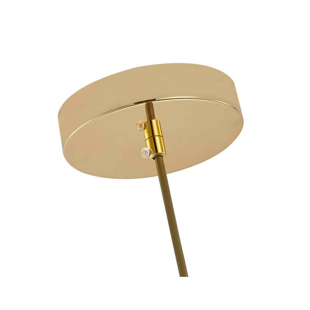 1-Light Polished Gold Shaded Single Pendant. Picture 5