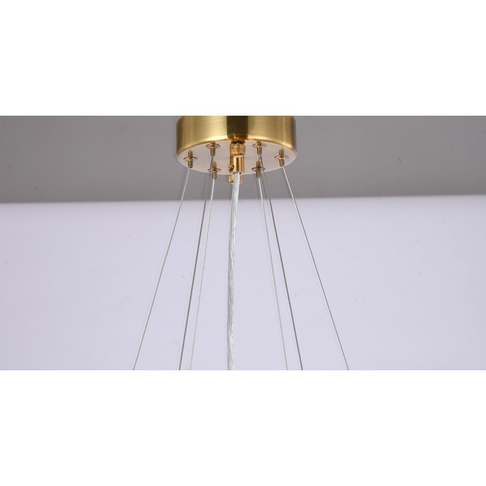 Chandelier Gold Stainless Steel & Crystal. Picture 5