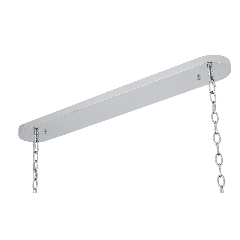 12-Light Chrome Chandelier With Clear Crystals. Picture 4