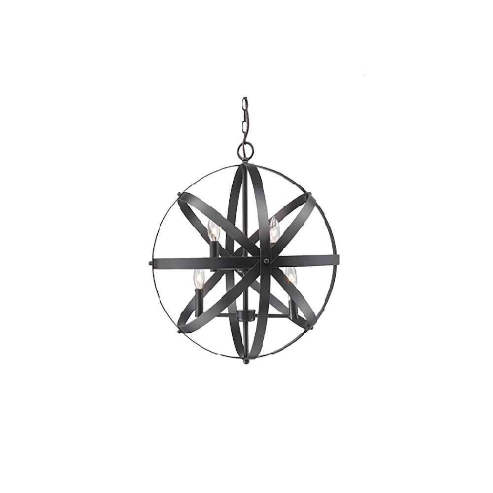 Bethel International Chandelier in Dark Brown Color. Picture 1