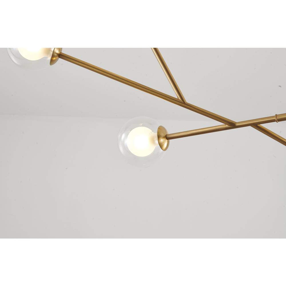 Chandelier  Brass Steel & Glass. Picture 5