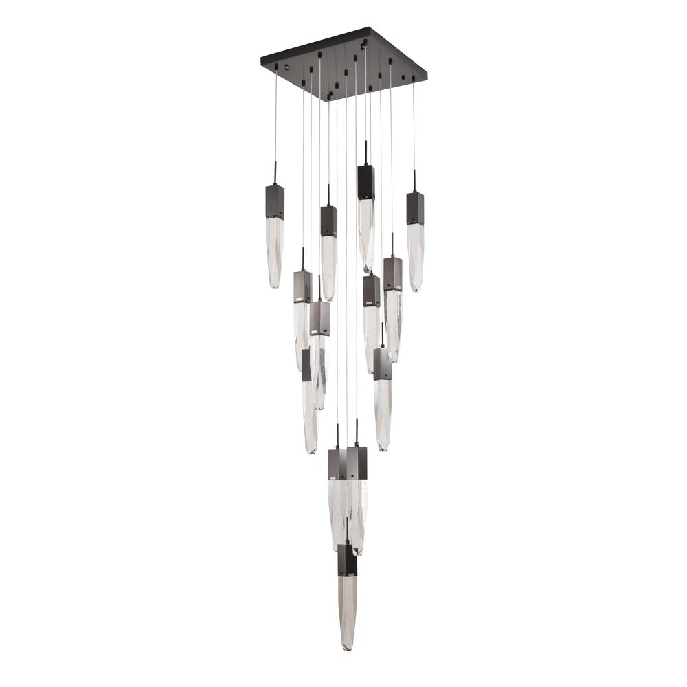 Chandelier Black  Metal & Crystal. Picture 2