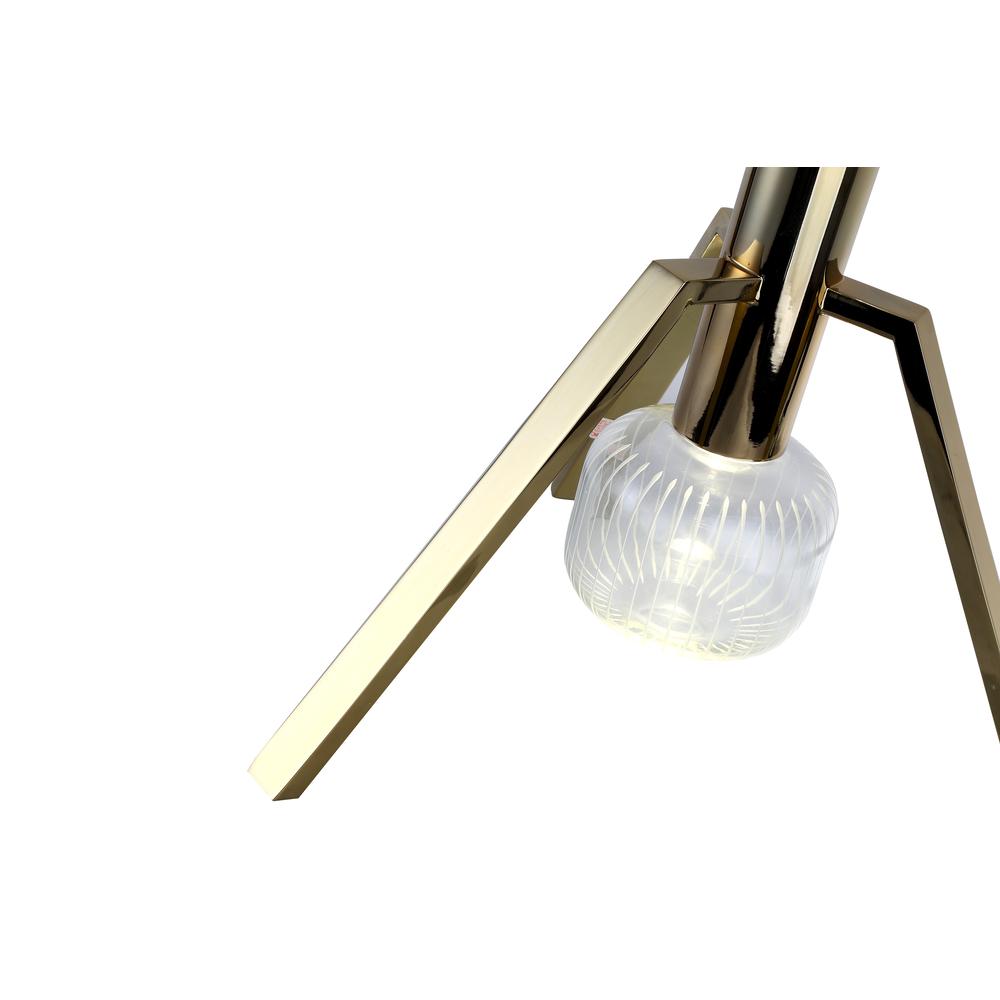 LED Table Lamp Gold Metal & Glass. Picture 5