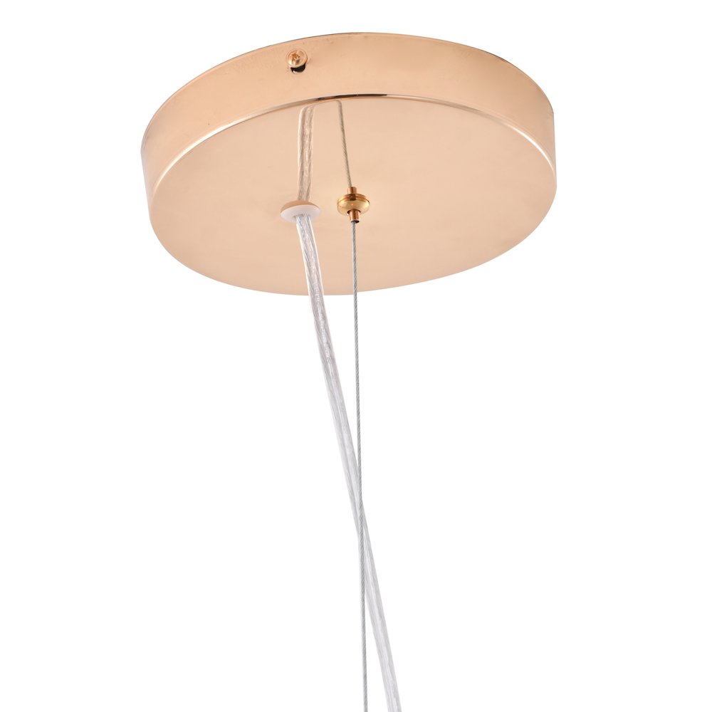 1-Light 3-Tier Gold Mesh LED Chandelier. Picture 5