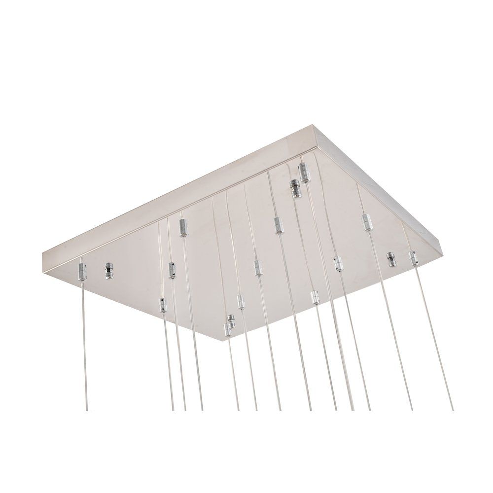 13-Light Chrome Chandelier With A Clear iceberg bubble Crystal. Picture 5