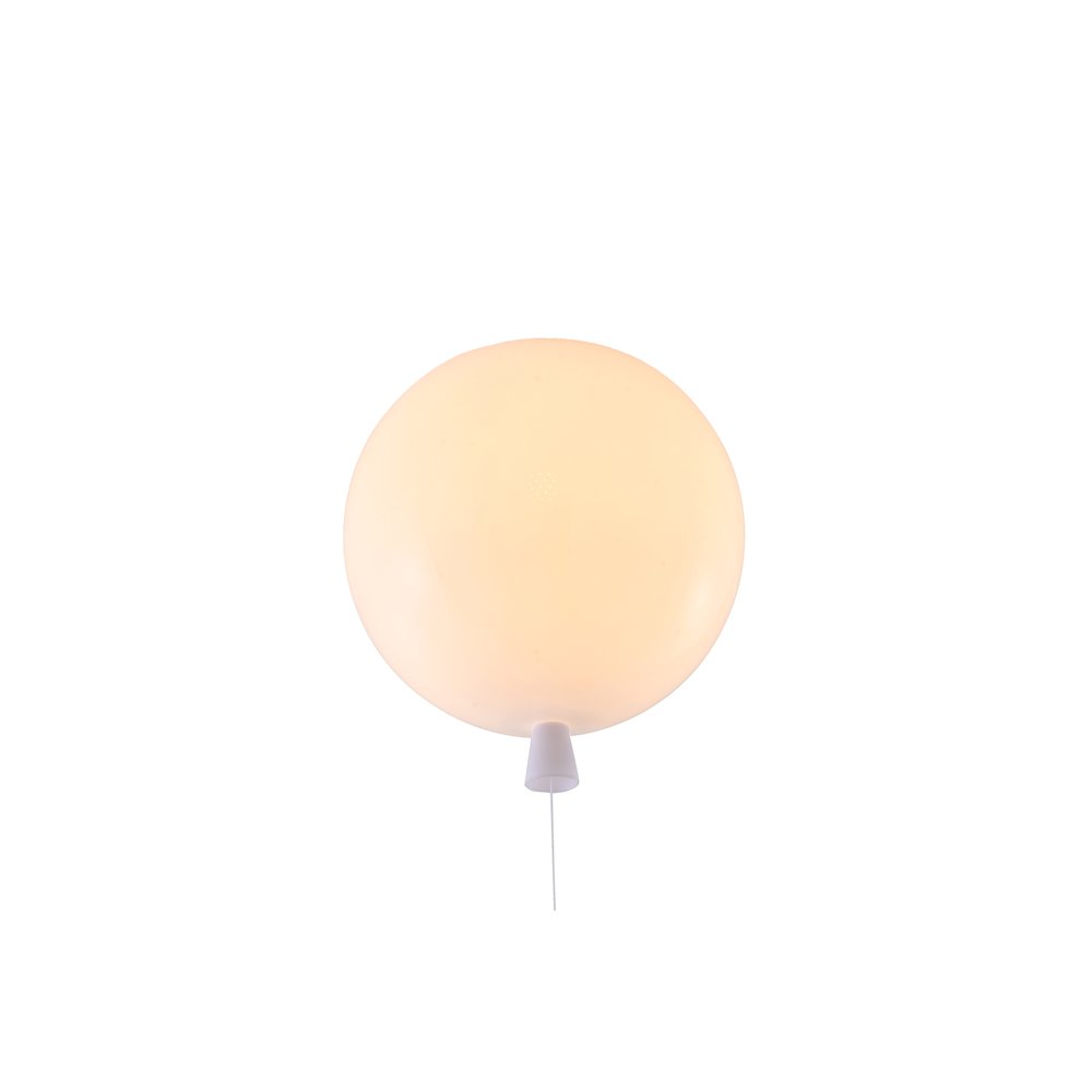 1-Light White Acrylic Semi Flush Mount Balloon Fixture. Picture 2