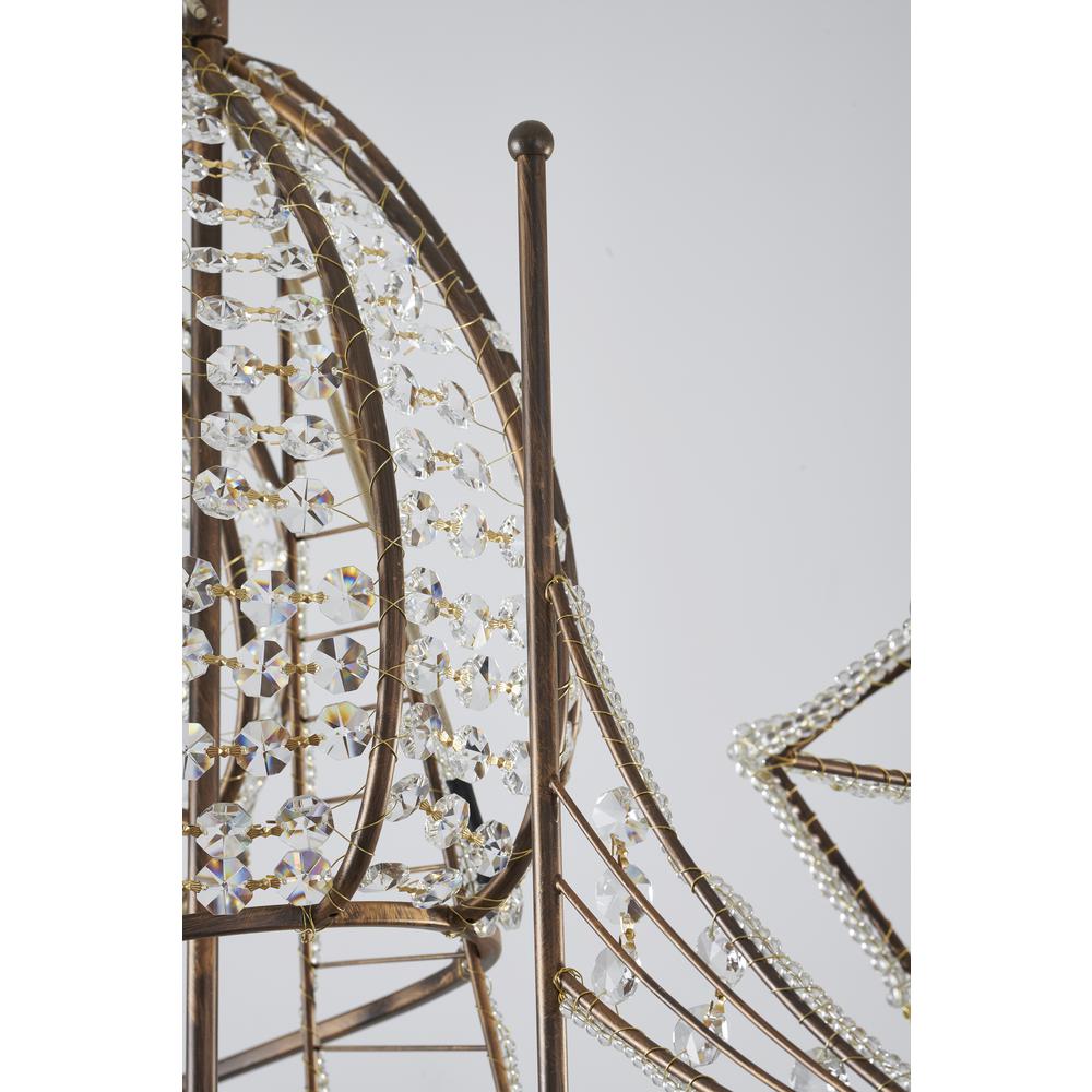 Chandelier Golden Bronze Metal & Crystal. Picture 2