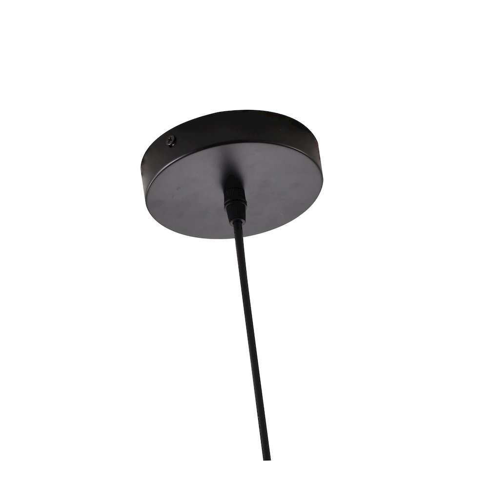 1-Light Black And Gold Aluminum Shade Pendant. Picture 4