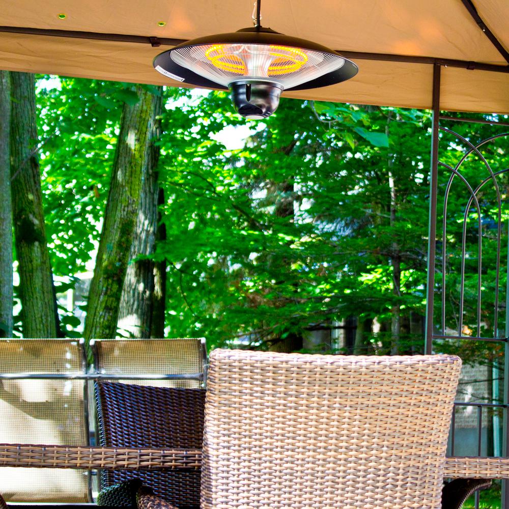Infrared Electric Outdoor Heater - Hanging with LED & Remote. Picture 4