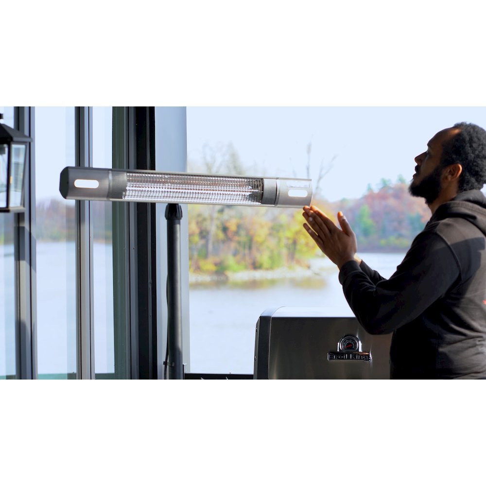 Infrared Electric Outdoor Heater - Freestanding With LED & Remote. Picture 3