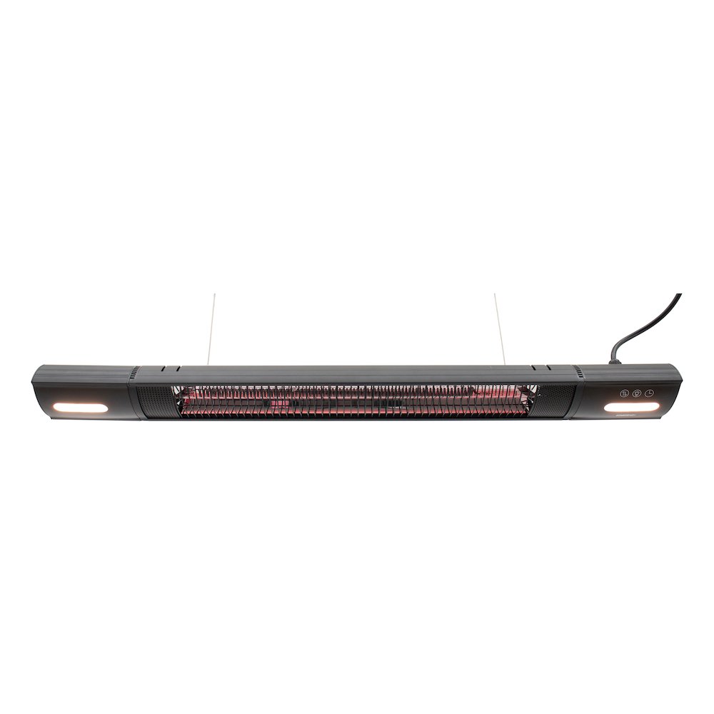 Infrared Electric Outdoor Heater - Freestanding With LED & Remote. Picture 2