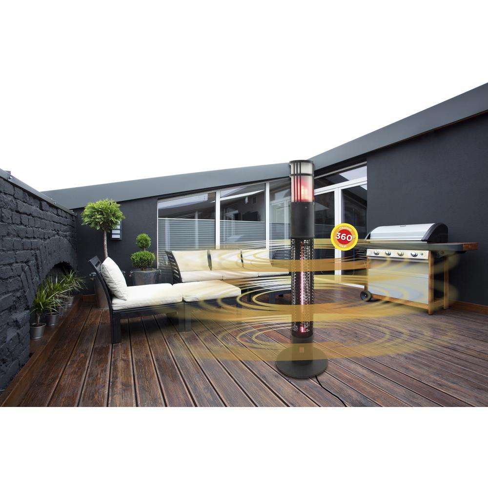 Infrared Electric Outdoor Heater Portable With Gold Tube and Flame. Picture 6