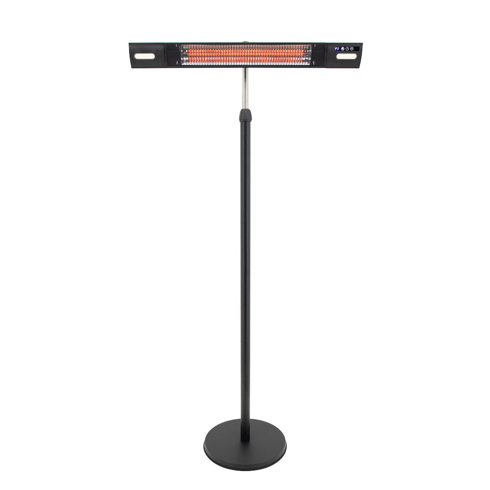 Infrared Electric Outdoor Heater - Freestanding With LED & Remote. Picture 1