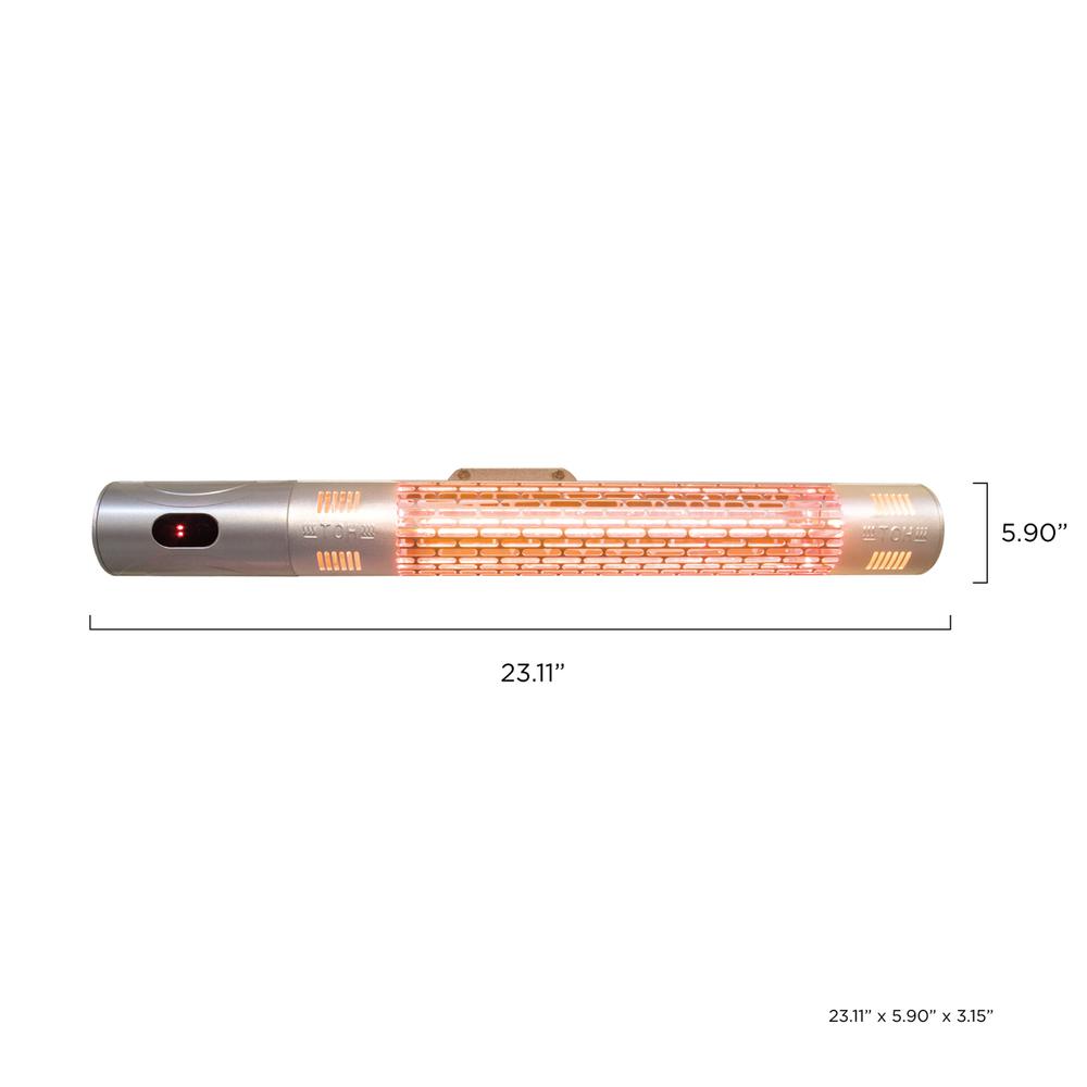 Infrared Electric Outdoor Heater - Wall Mounted with Remote. Picture 3