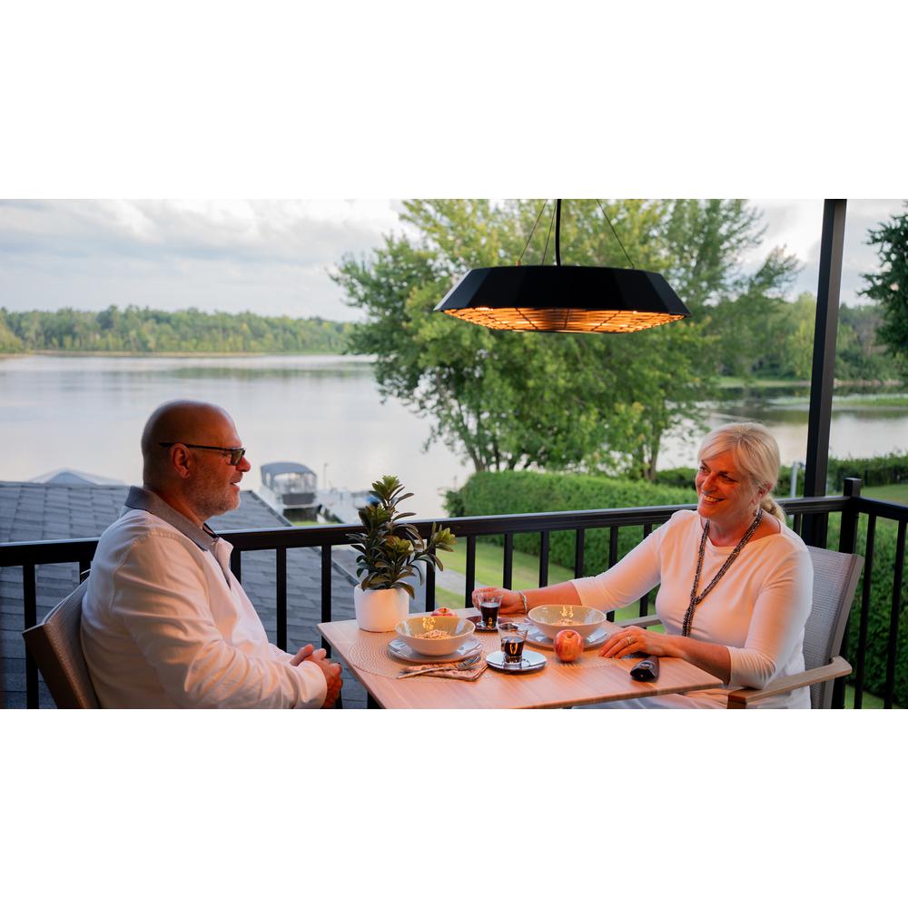 Infrared Electric Outdoor Heater - Hanging with LED & Remote. Picture 5