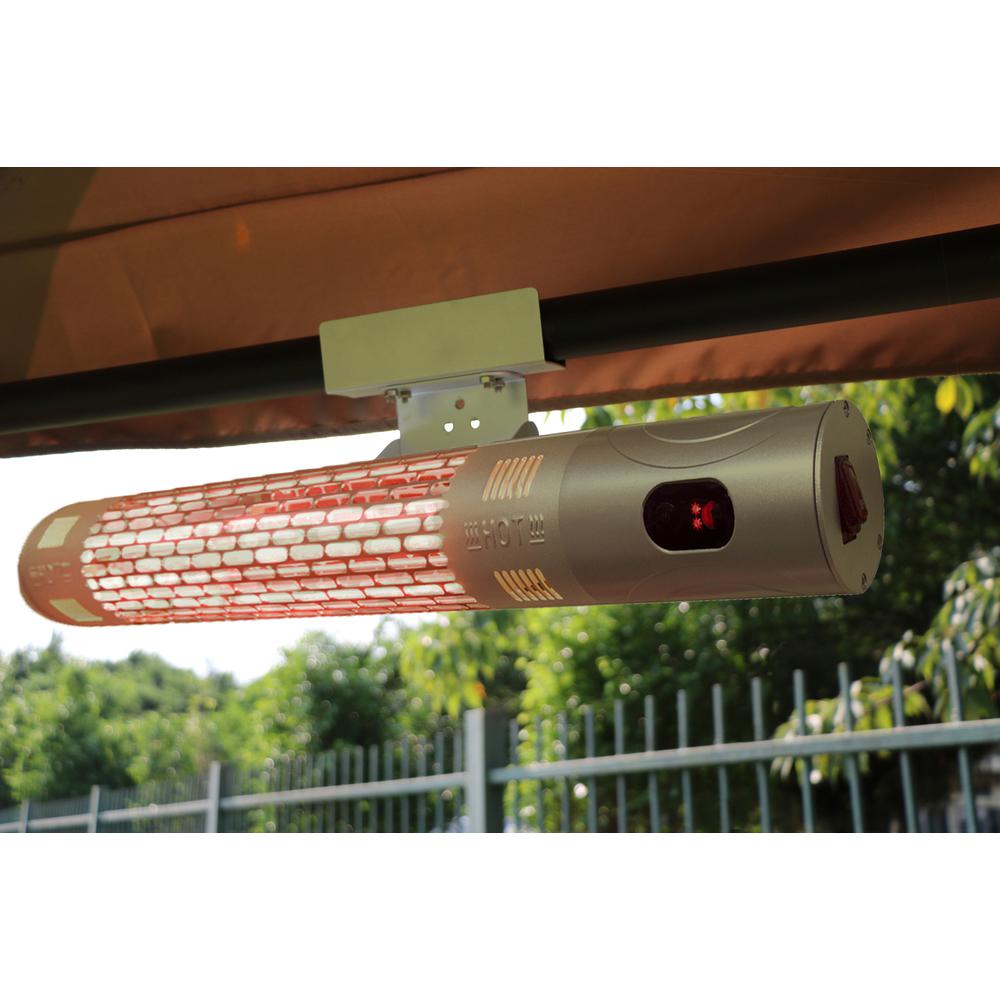 Infrared Electric Outdoor Heater - Wall Mounted with Remote. Picture 4