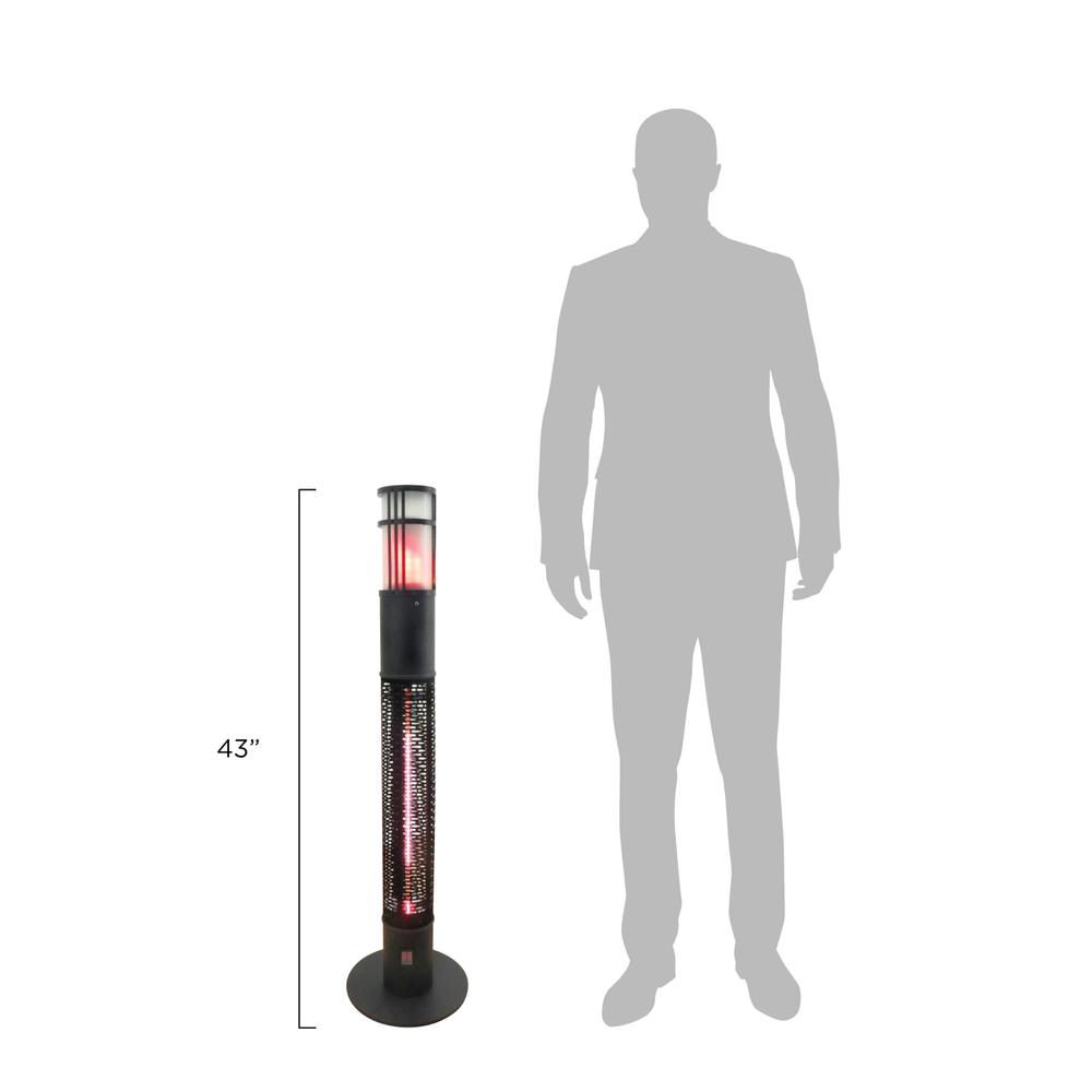 Infrared Electric Outdoor Heater Portable With Gold Tube and Flame. Picture 3
