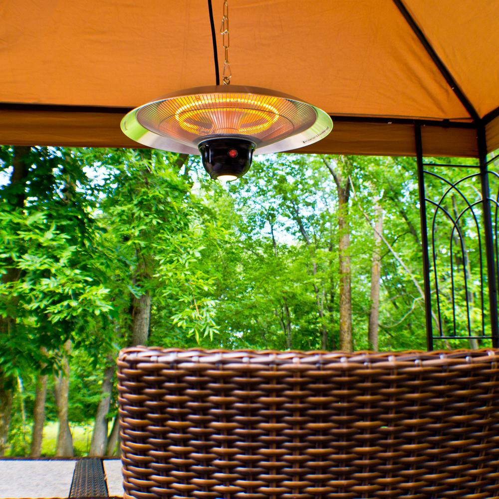 Infrared Electric Outdoor Heater - Hanging with LED & Remote. Picture 5
