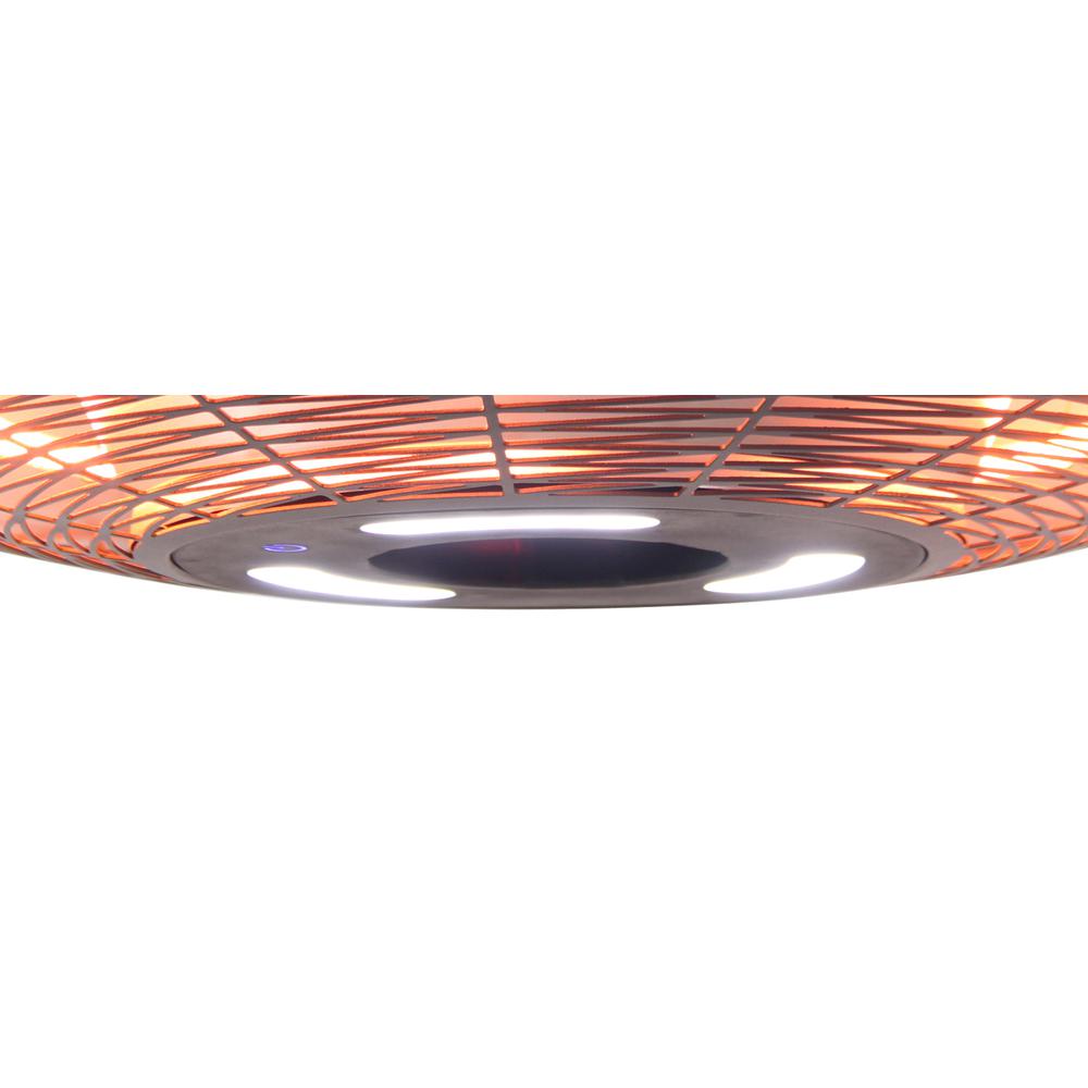 Infrared Electric Outdoor Heater - Hanging with LED & Remote. Picture 2