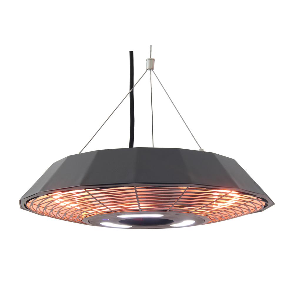 Infrared Electric Outdoor Heater - Hanging with LED & Remote. Picture 1