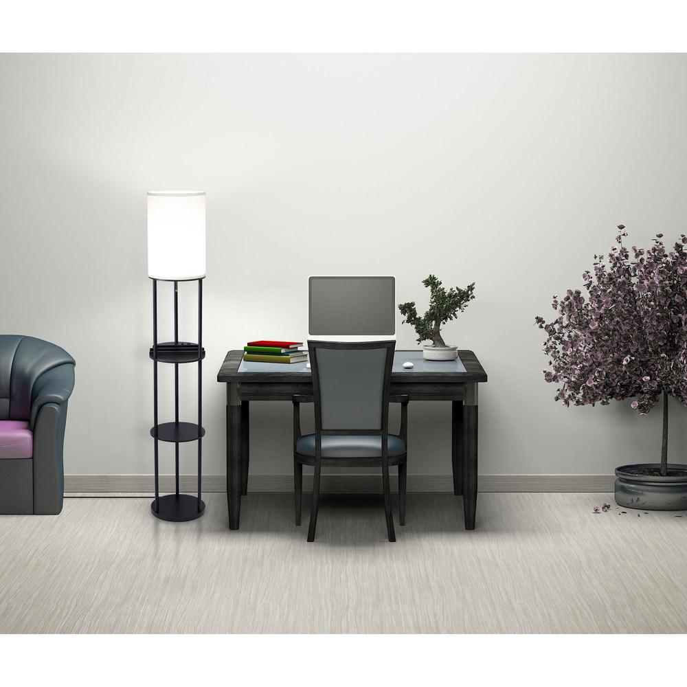 Charging Station Shelf Floor Lamp. Picture 3