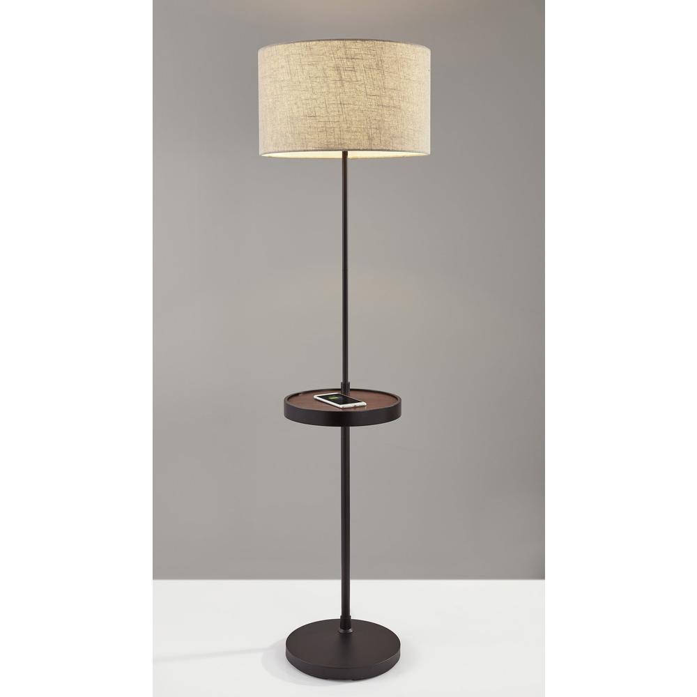 Oliver Wireless Charging Shelf Floor Lamp. Picture 3