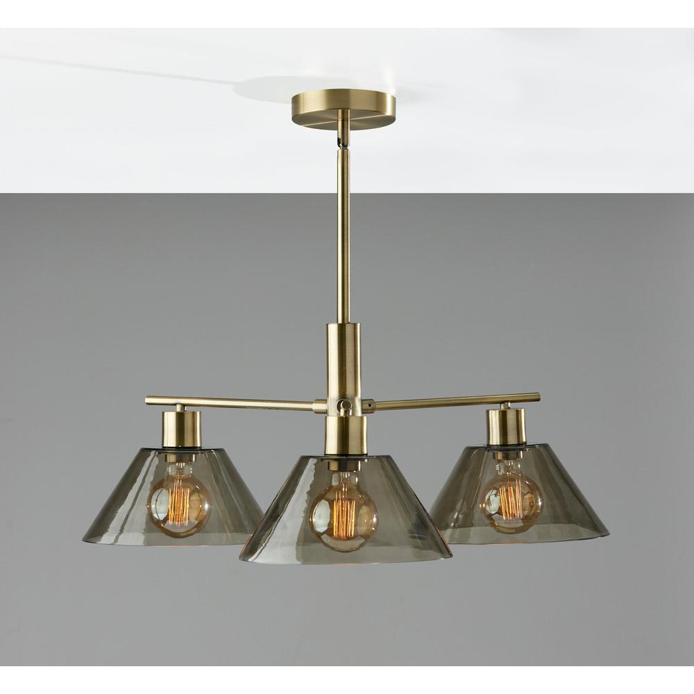 Zoe 3 Light Chandelier. Picture 2