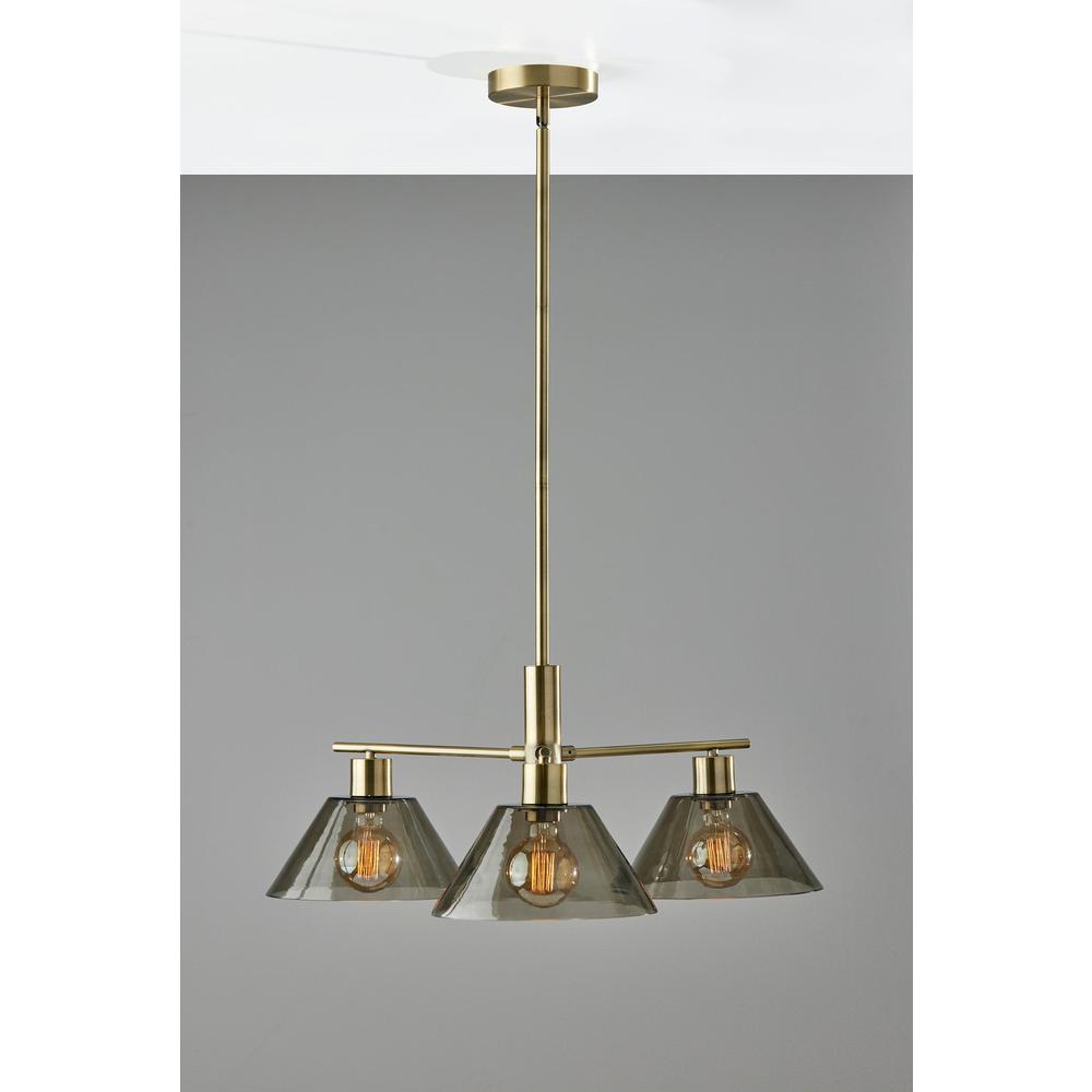 Zoe 3 Light Chandelier. Picture 3