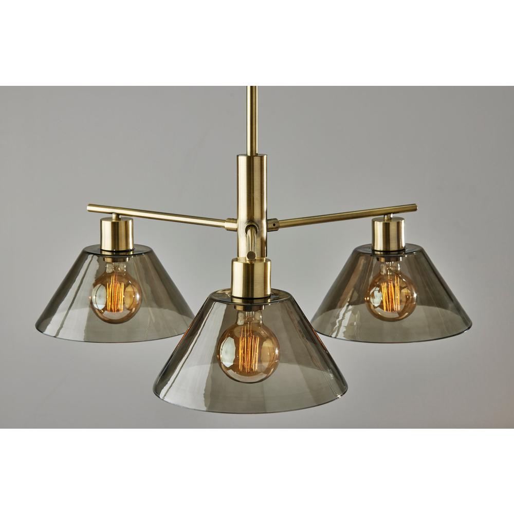 Zoe 3 Light Chandelier. Picture 4