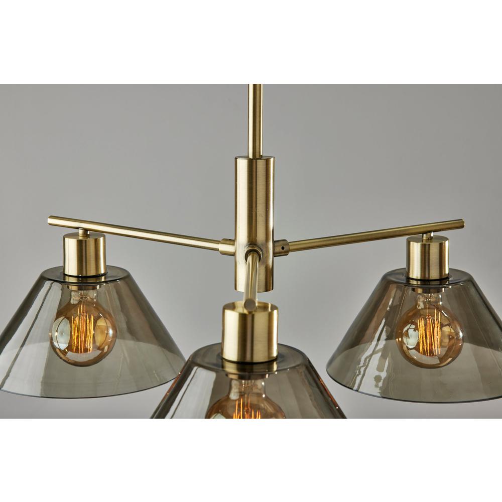 Zoe 3 Light Chandelier. Picture 5