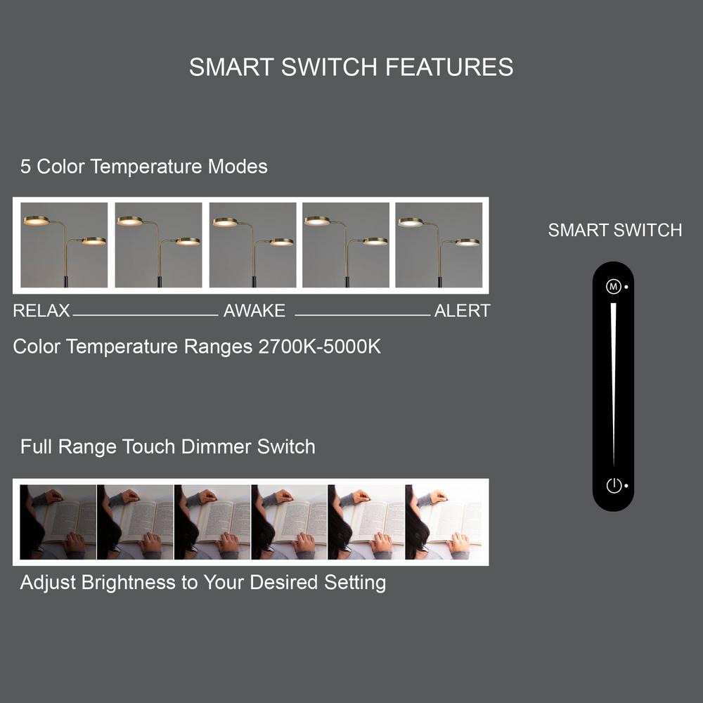 Rowan LED Floor Lamp with Smart Switch. Picture 2