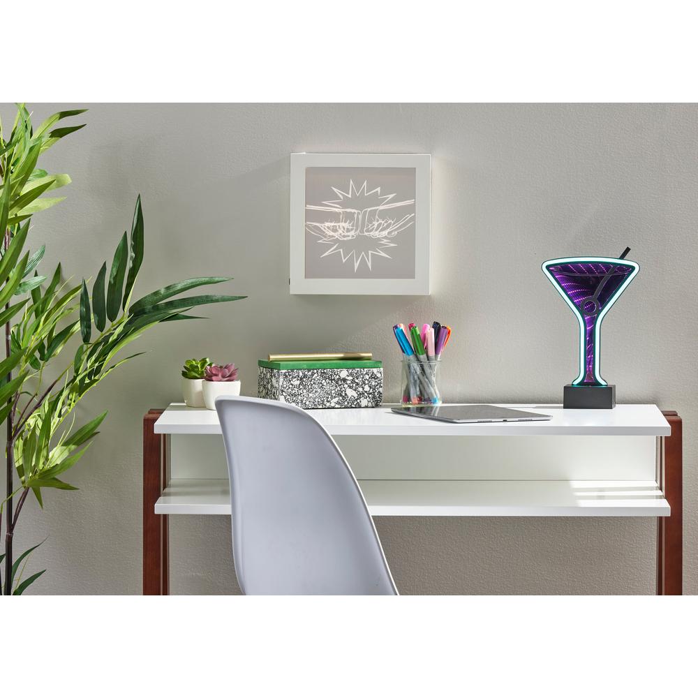 Infinity Neon Martini Glass Table/Wall Lamp. Picture 2