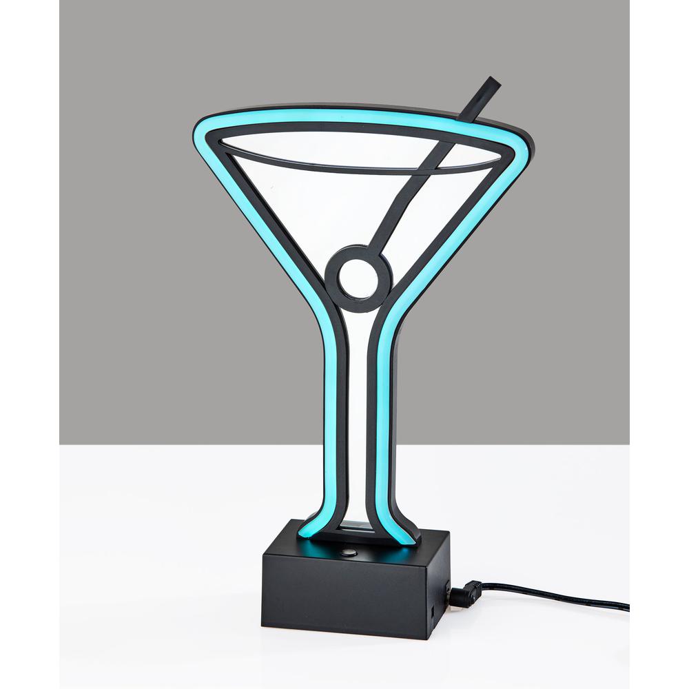 Infinity Neon Martini Glass Table/Wall Lamp. Picture 3
