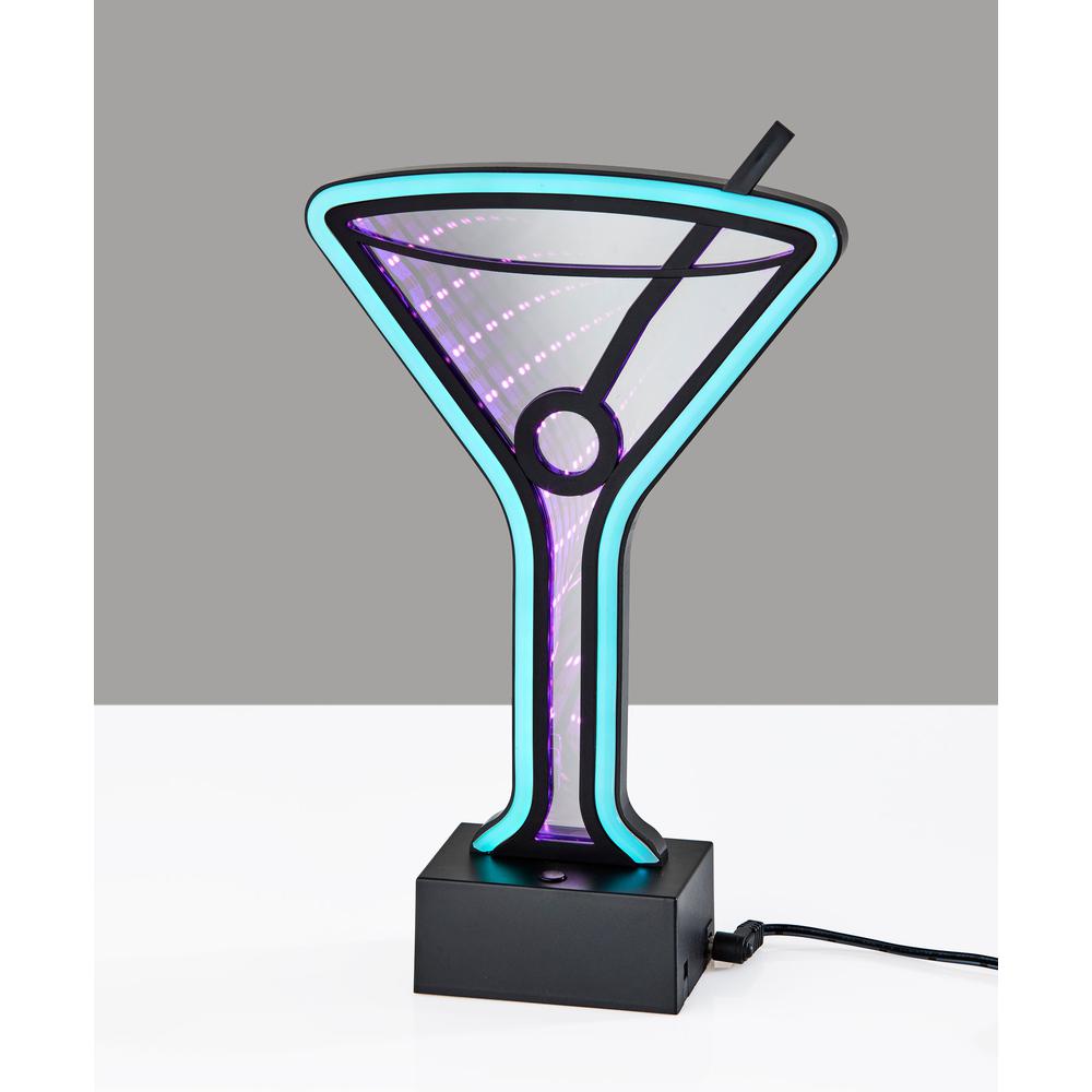 Infinity Neon Martini Glass Table/Wall Lamp. Picture 4