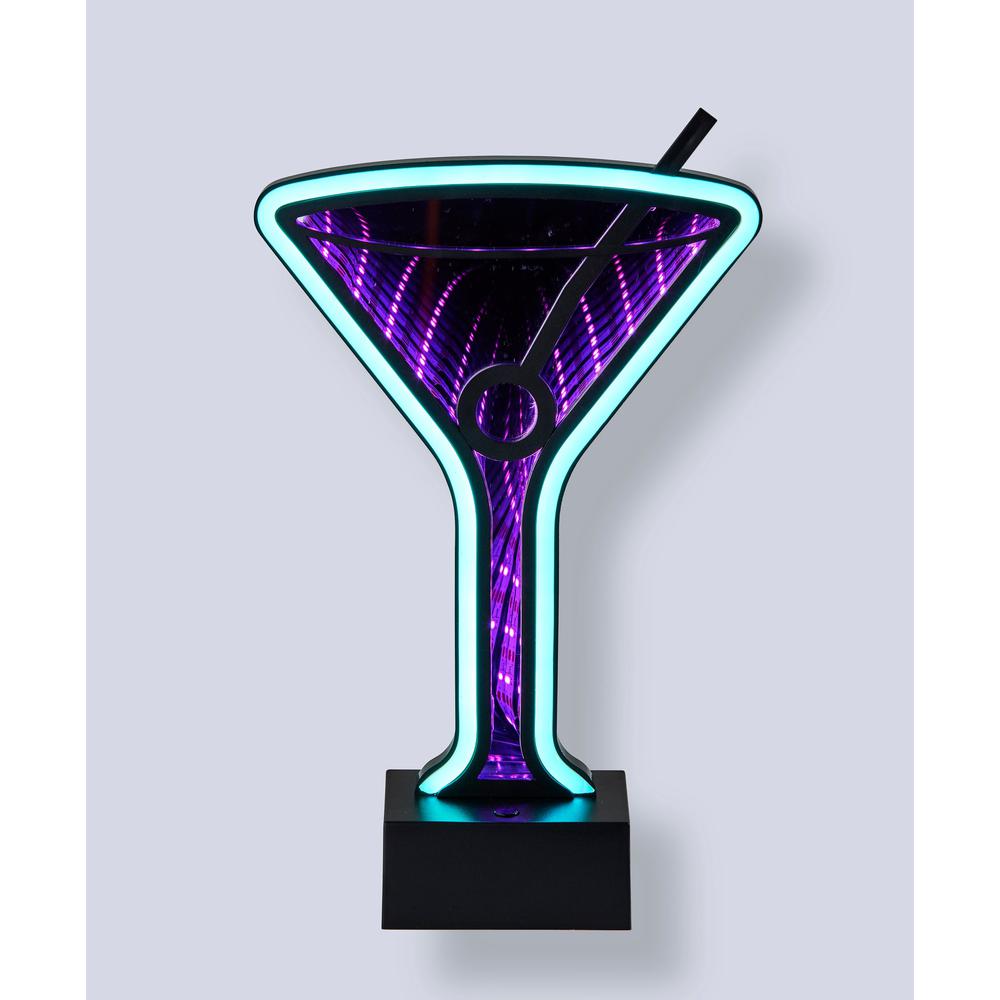 Infinity Neon Martini Glass Table/Wall Lamp. Picture 8