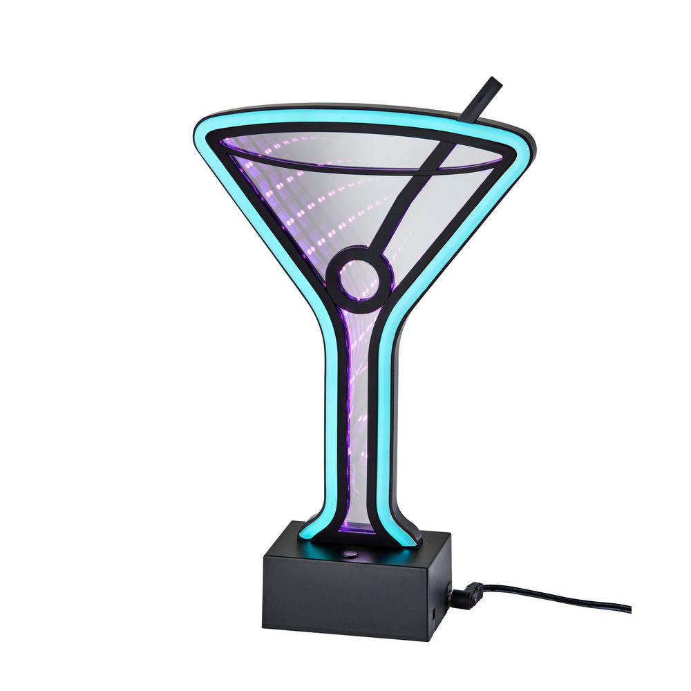 Infinity Neon Martini Glass Table/Wall Lamp. Picture 1