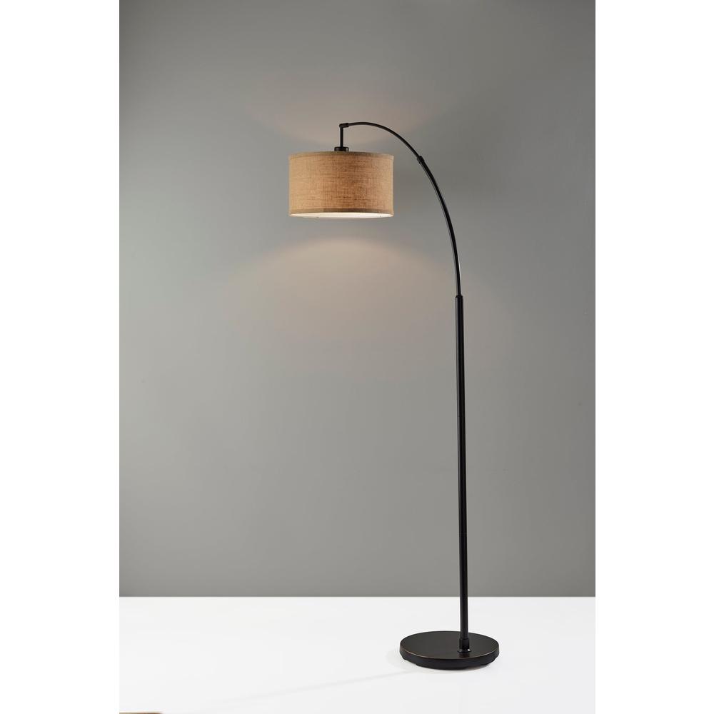 Burlap Arc Lamp. Picture 4