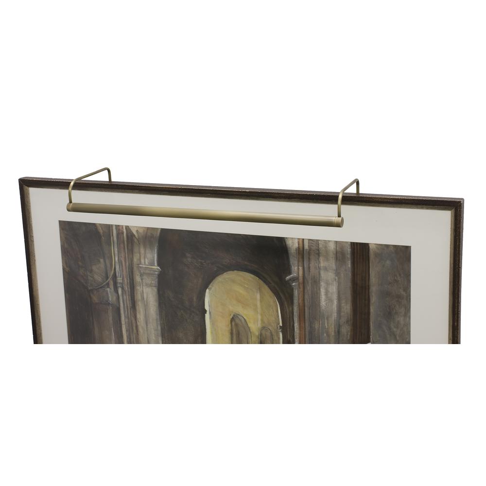 Slim-Line 16" Antique Brass Plug-In Picture Lights. Picture 1