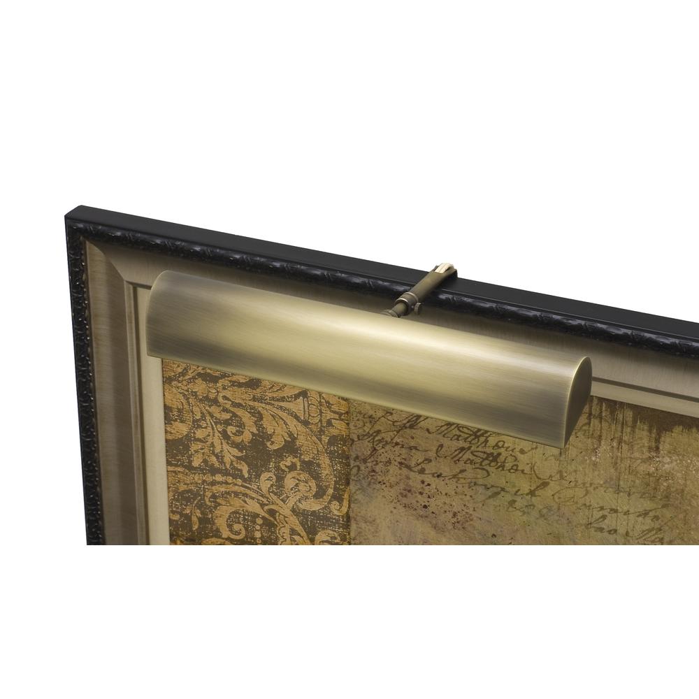 Traditional 14" Antique Brass Plug-In Picture Lights. Picture 2