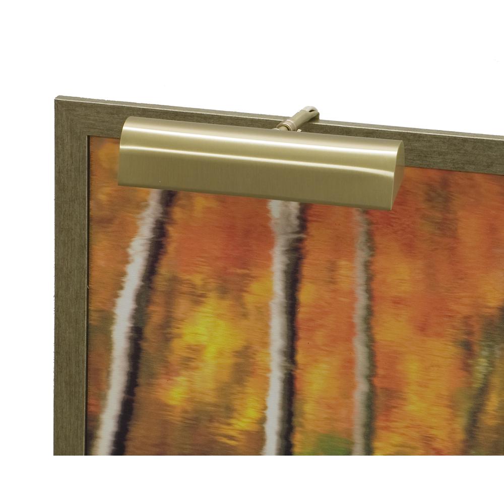 Traditional 9" Satin Brass Plug-In Picture Lights. Picture 2