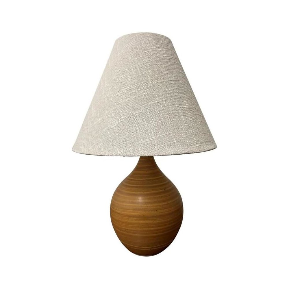 Scatchard 19" Stoneware Accent Lamp in Eggplant. Picture 1