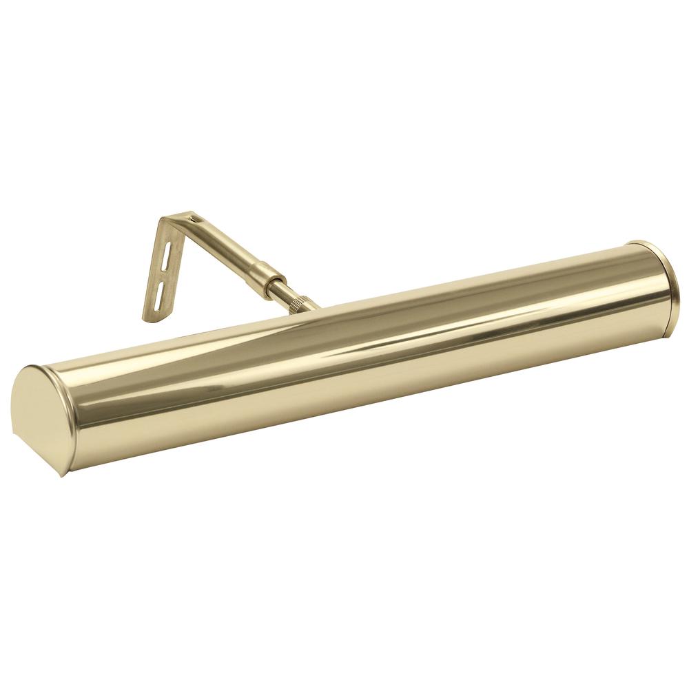 Advent 14" Polished Brass Battery Picture Lights Operated LED Picture Lights. Picture 1