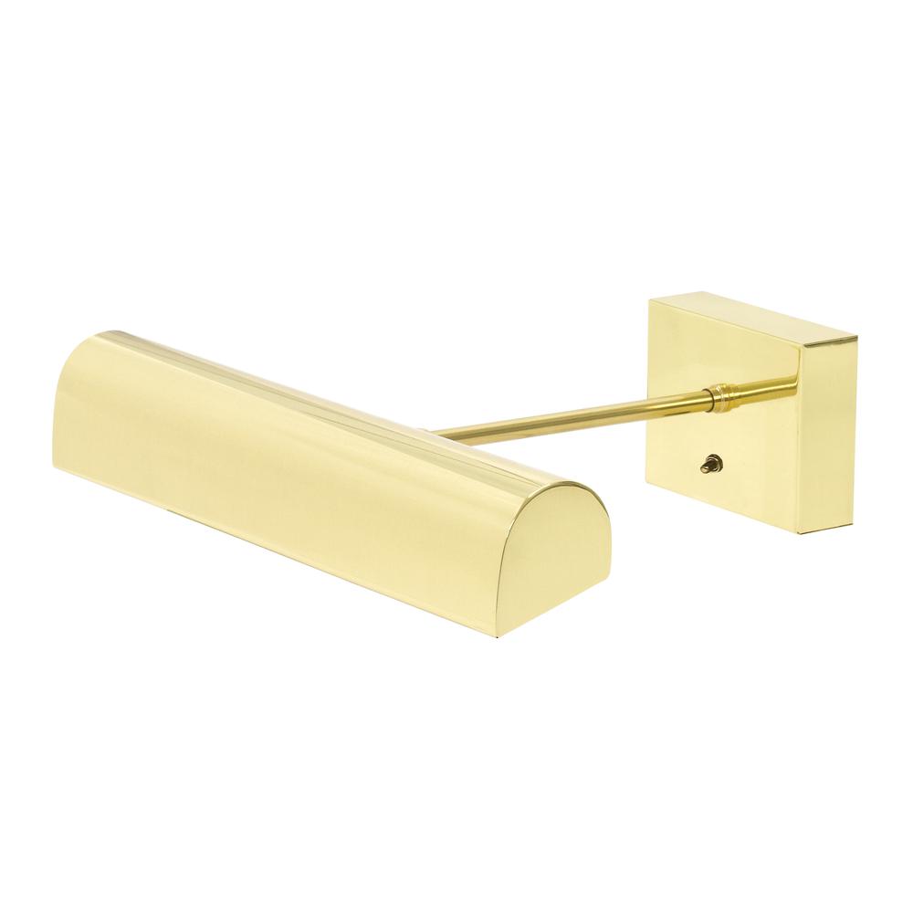 Battery Picture Lights Classic Traditional LED 14" Polished Brass Picture Lights. Picture 1