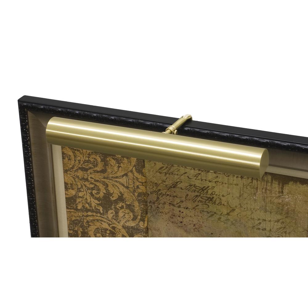 Contemporary 16" Satin Brass Plug-In Picture Lights. Picture 1