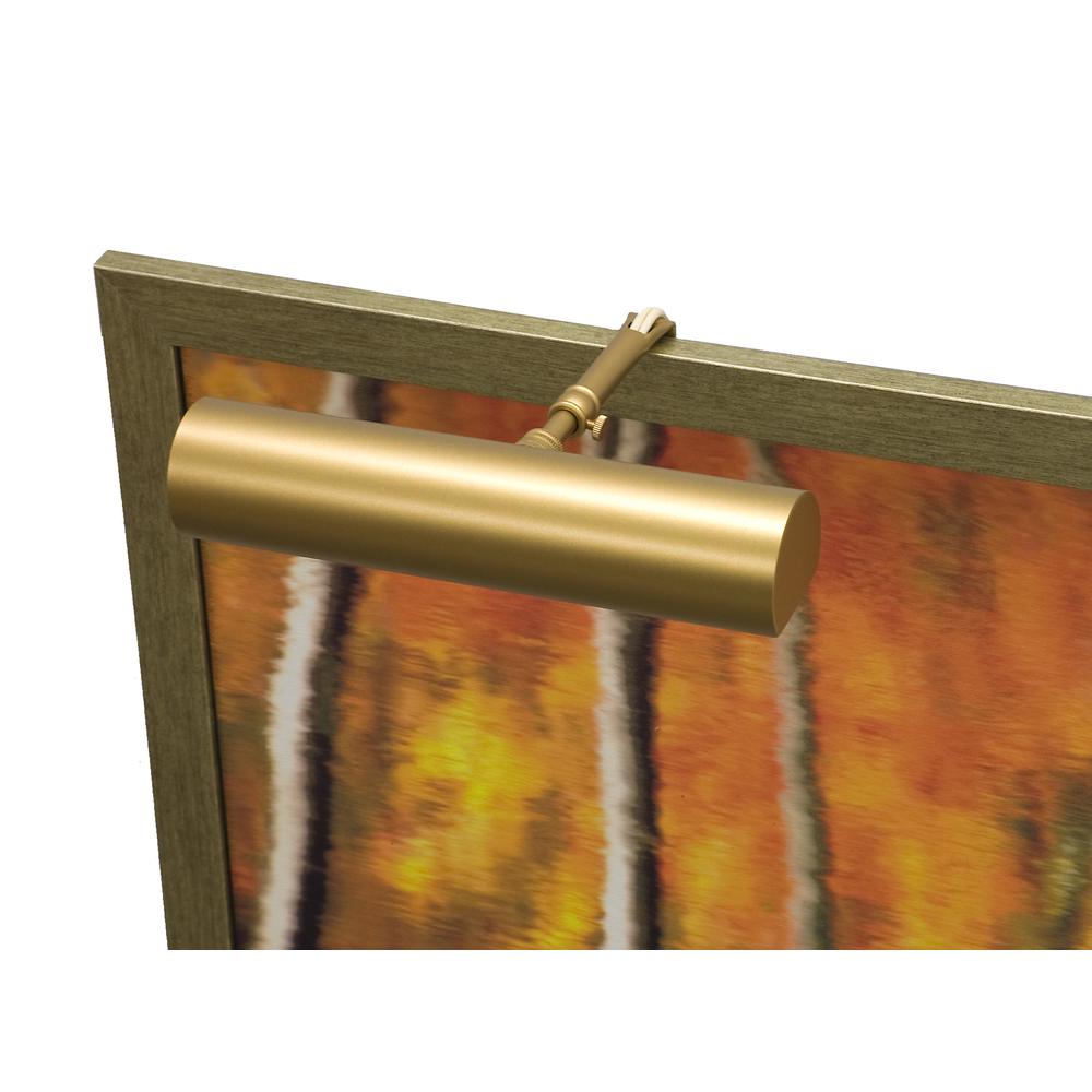 Contemporary 9" Gold Smooth Plug-In Picture Lights. Picture 1